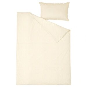 ÄNGSLILJA Duvet cover and pillowcase, Natural, Twin Size